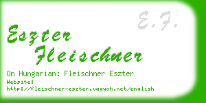eszter fleischner business card